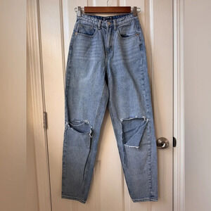 PrettyLittleThing Mom Distressed Ripped Jeans size 0
